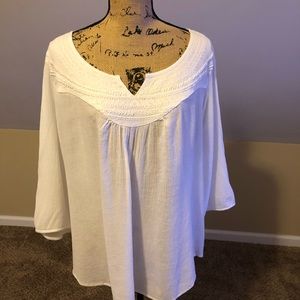 St. John bay blouse sz 3X color white